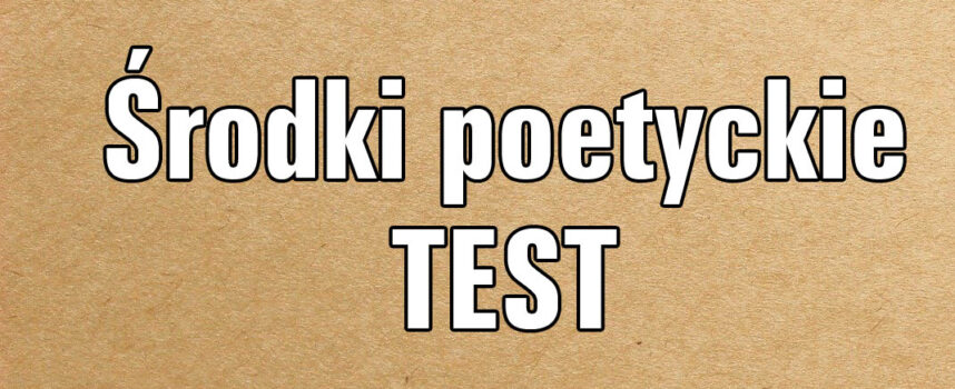 Środki poetyckie TEST