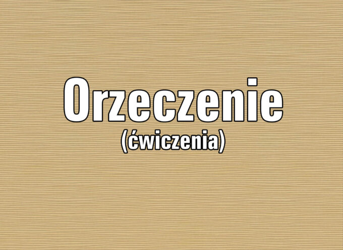 Orzeczenie (ćwiczenia)