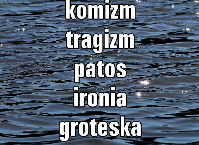 Wykładniki artystyczne komizmu, tragizmu, patosu, ironii oraz groteski.